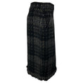 Load image into Gallery viewer, Chanel Black / Charcoal Grey / Silver / Gold Metallic 2008 Wool Tweed Skirt
