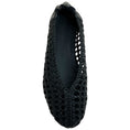 Load image into Gallery viewer, Freda Salvador Black Leather Riley Woven Round Toe Flats
