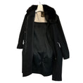 Load image into Gallery viewer, Loro Piana Black Storm System Rain & Wind Protection Cashmere Coat with Fox Fur Collar

