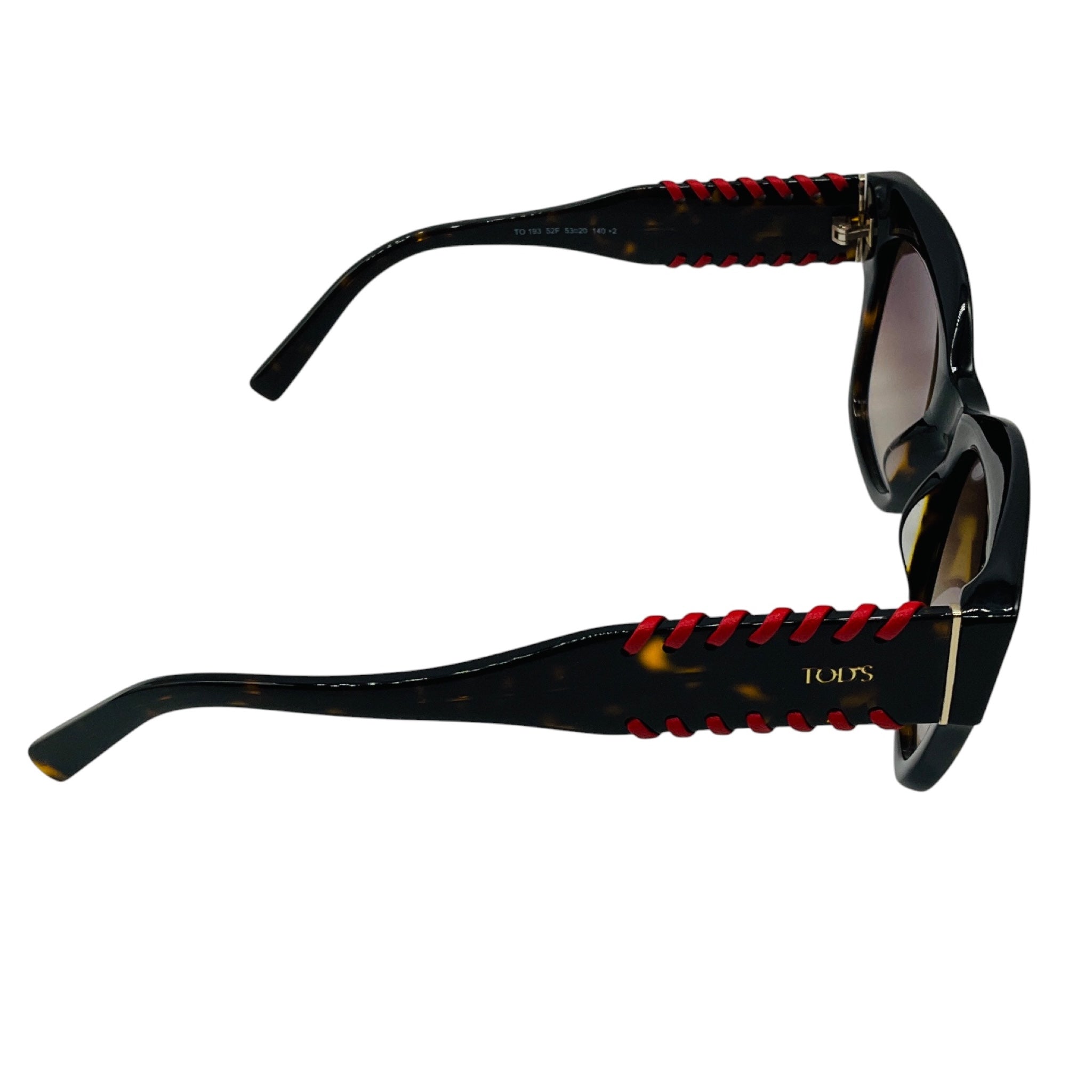 Tod's Dark Havana / Red Butterfly Sunglasses