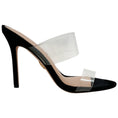 Load image into Gallery viewer, Veronica Beard Black Suede / PVC Asha Sandals

