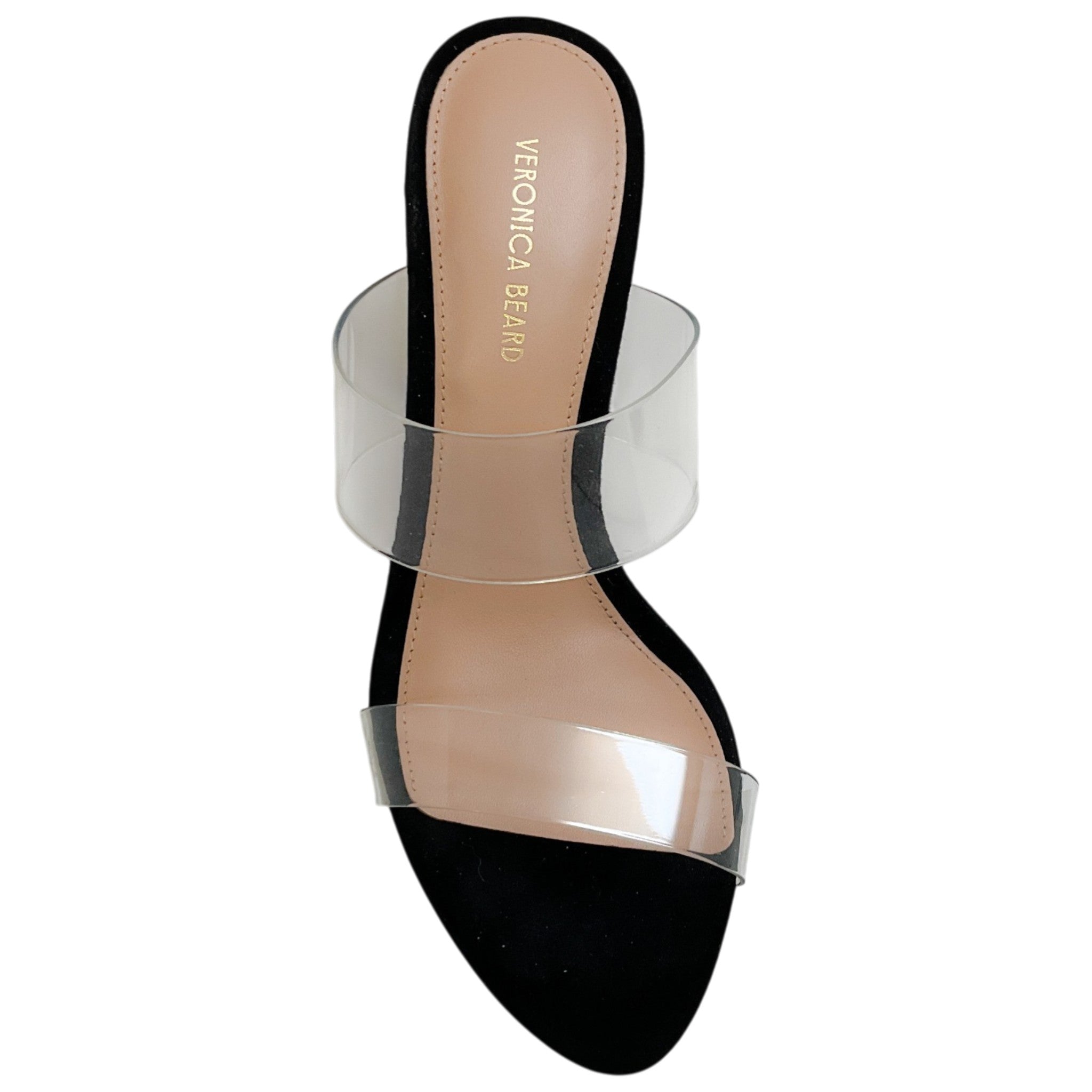 Veronica Beard Black Suede / PVC Asha Sandals