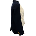 Load image into Gallery viewer, Sacai Ivory Cable Knit Sleeveless Sweater with Detachable Navy Blazer Overlay
