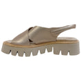 Load image into Gallery viewer, Pedro Garcia White Gold Lame Leather Reme Sandals
