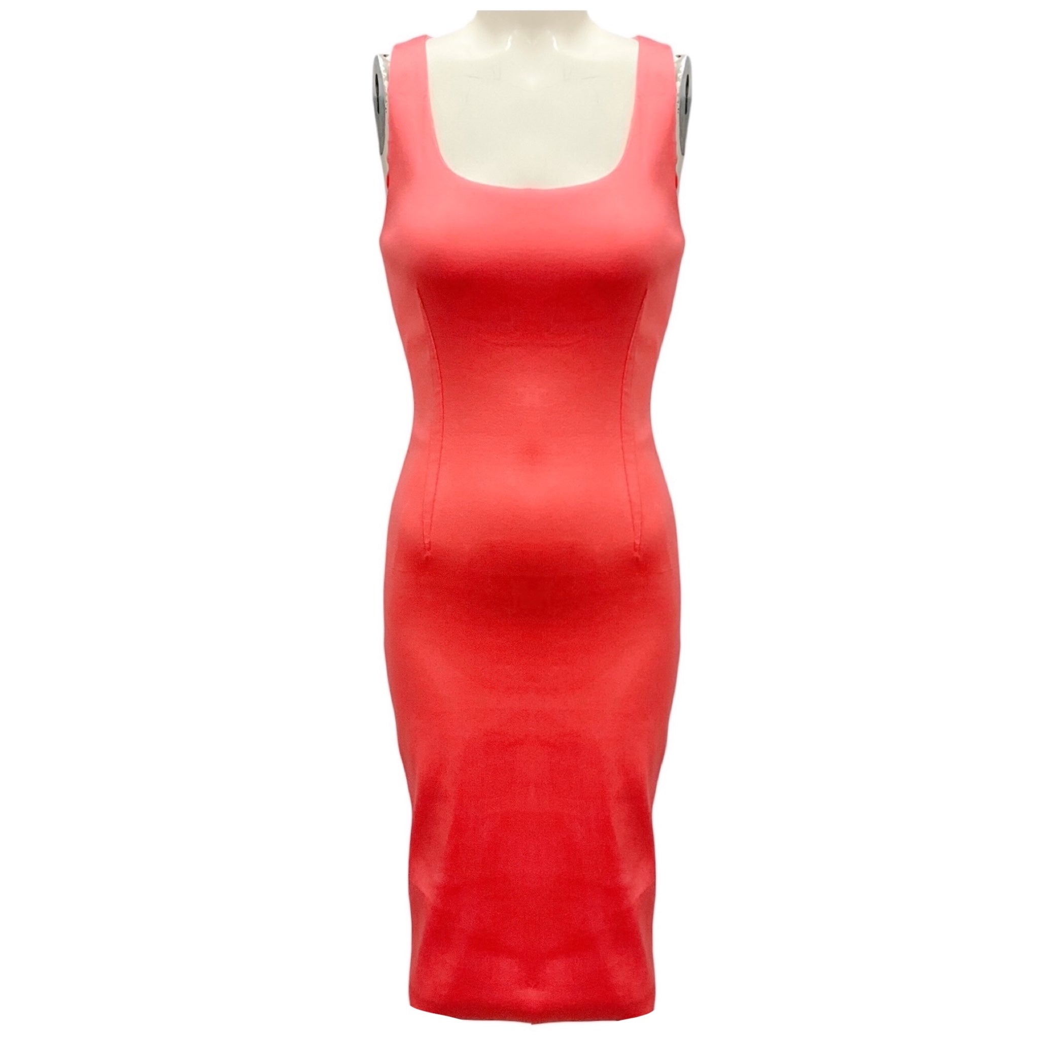 Prabal Gurung Coral Scuba Tank Dress