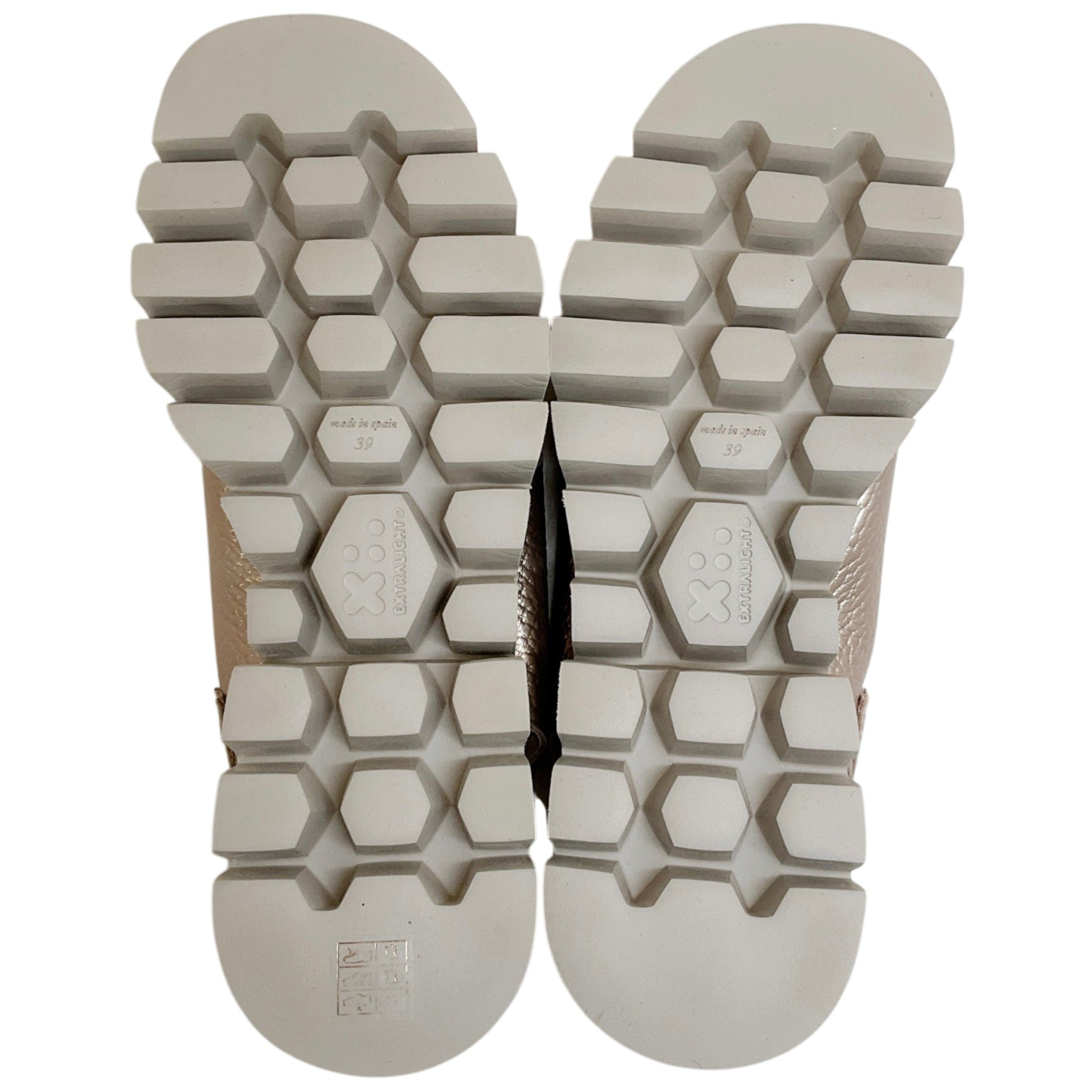 Pedro Garcia White Gold Lame Leather Reme Sandals