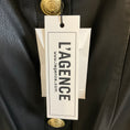 Load image into Gallery viewer, L'Agence Black Idy Button Front Faux Leather Midi Dress
