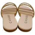 Load image into Gallery viewer, Casadei Rose Gold Embossed Leather Atomium Sandals
