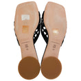 Load image into Gallery viewer, Staud  Black Leather Crochet Simone Slide Sandals
