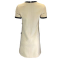 Load image into Gallery viewer, Chanel Ivory / Black / Gold CC Logo Buttoned Short Sleeved Four-Pocket Wool Tweed Dress
