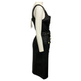 Load image into Gallery viewer, L'Agence Black Idy Button Front Faux Leather Midi Dress
