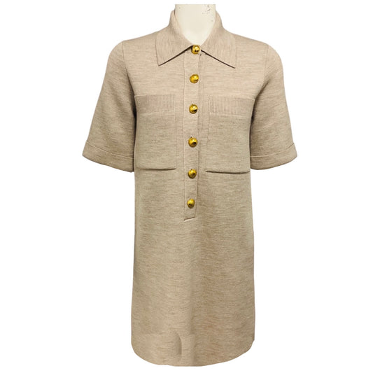 Veronica Beard Oatmeal Melange Madden Knit Dress