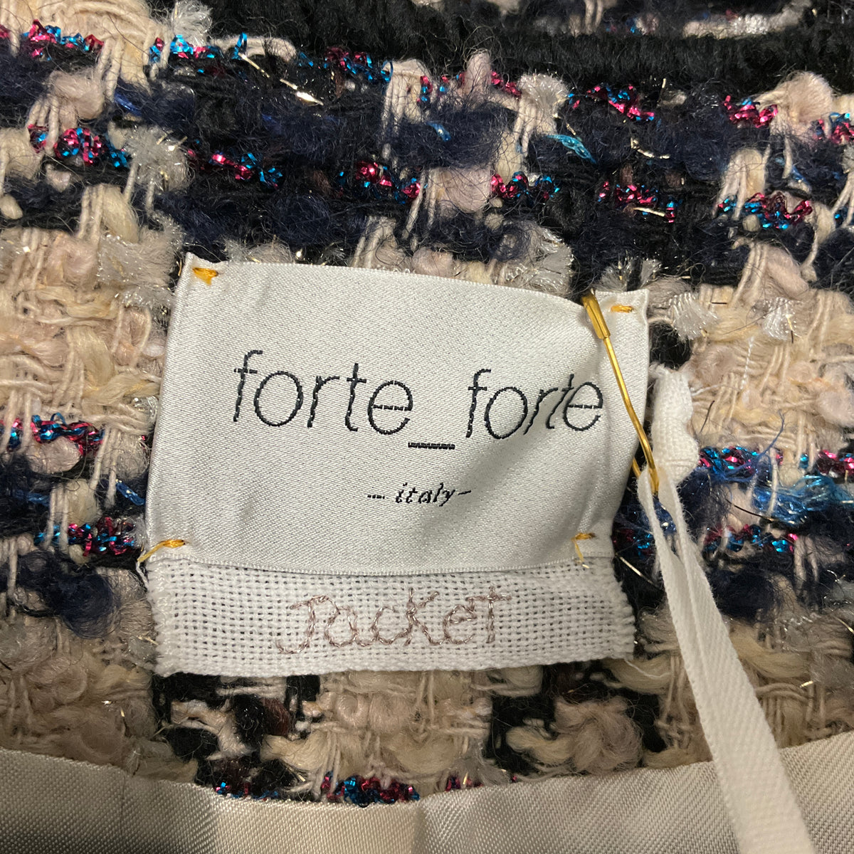 forte_forte Ink Multi Tweed Boxy Jacket