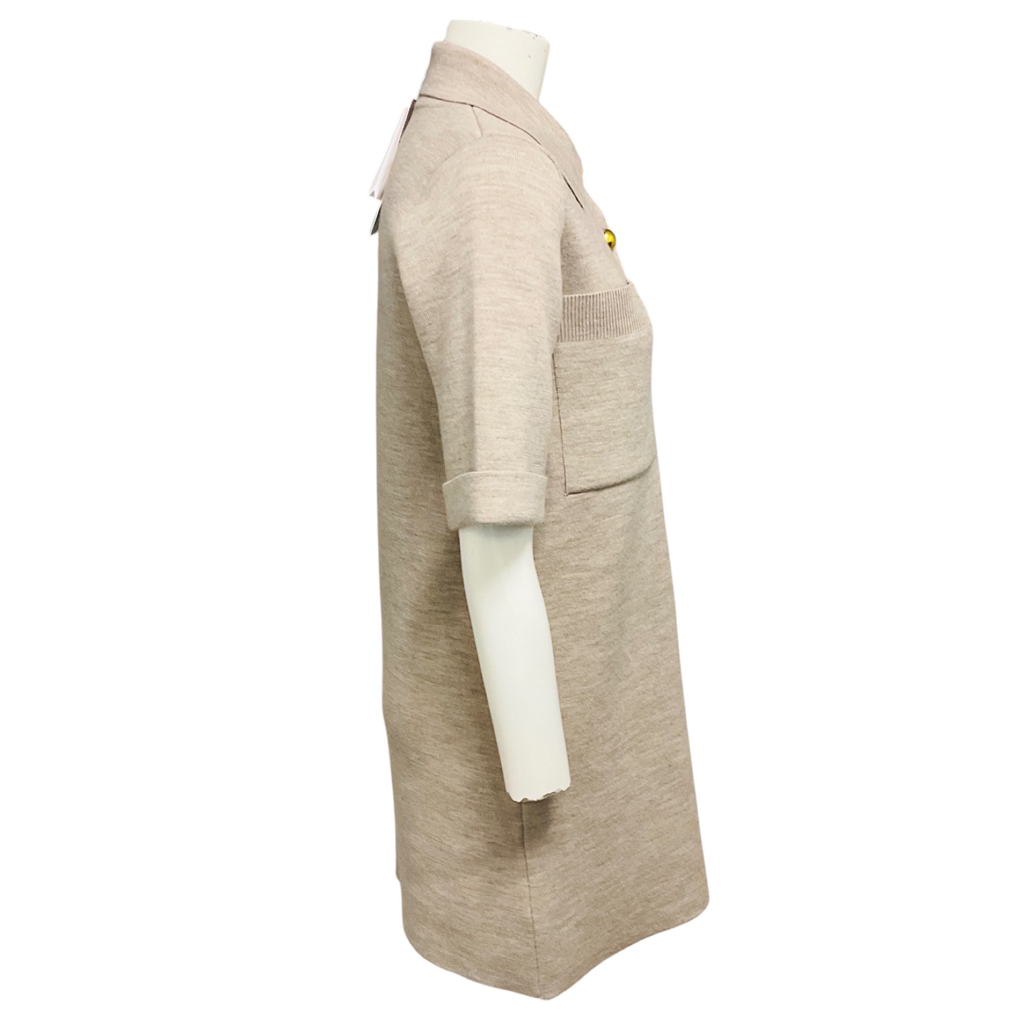 Veronica Beard Oatmeal Melange Madden Knit Dress