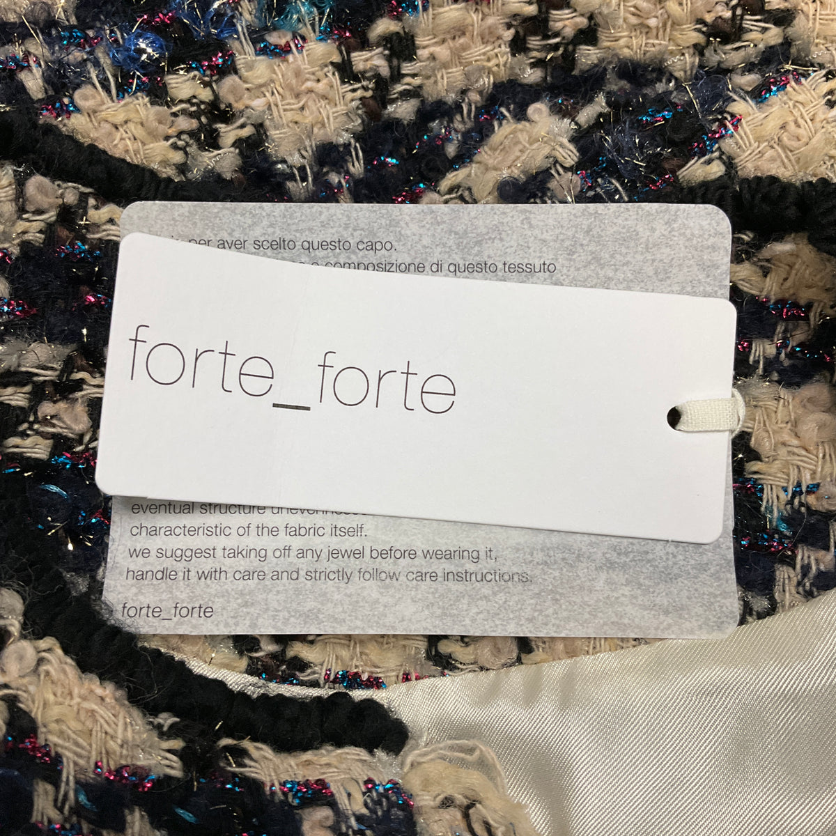 forte_forte Ink Multi Tweed Boxy Jacket