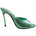 Load image into Gallery viewer, Casadei Flash Green Light Leather Blade Mules
