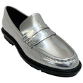 Load image into Gallery viewer, Simkhai Silver Metallic Leather Harper Loafers

