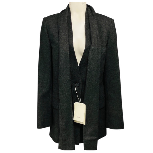 Toteme Charcoal Melange Scarf Blazer Jacket