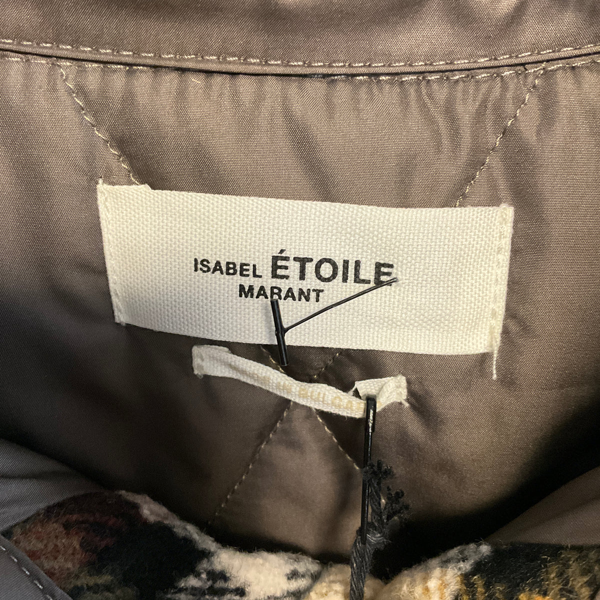 Isabel Marant Etoile Ecru Ervey Checked Padded Jacket