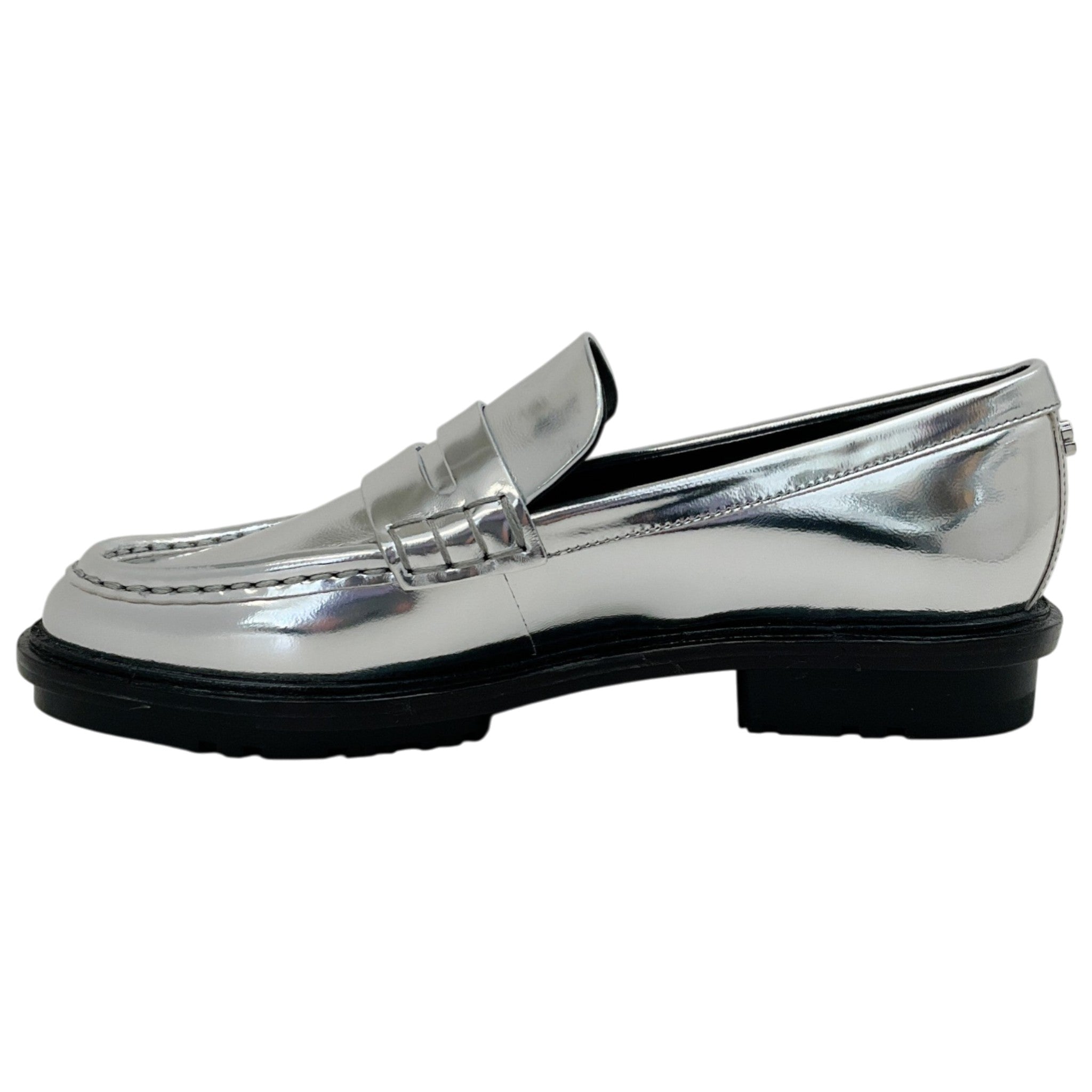 Simkhai Silver Metallic Leather Harper Loafers