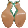 Load image into Gallery viewer, Casadei Flash Green Light Leather Blade Mules
