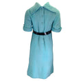 Load image into Gallery viewer, Chanel Teal Short Sleeved Belted Wool Tweed Dress
