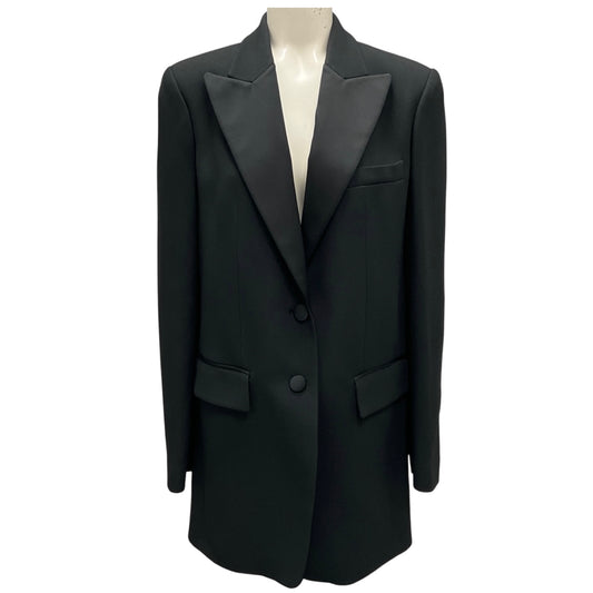 Michael Kors Collection Black Satin Collar Crepe Tuxedo Jacket