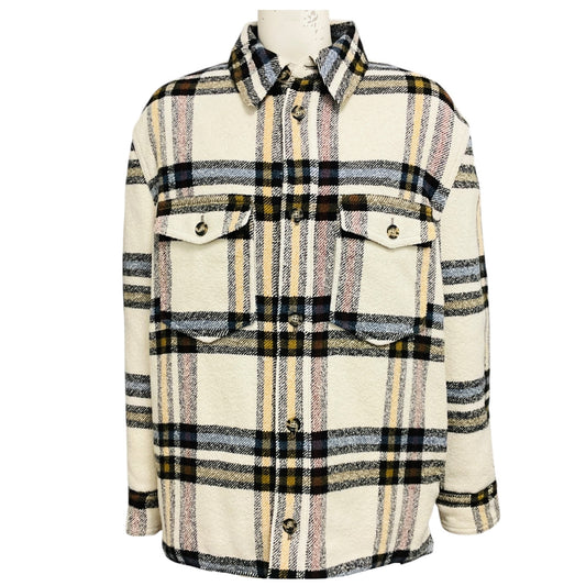Isabel Marant Etoile Ecru Ervey Checked Padded Jacket