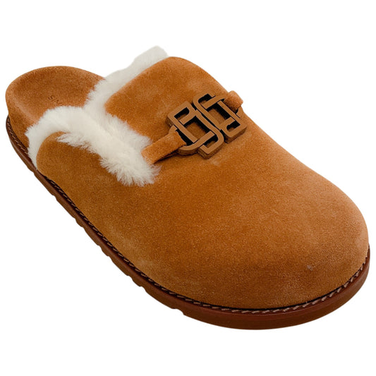 Simkhai Chestnut Suede Shealing Mila Clogs
