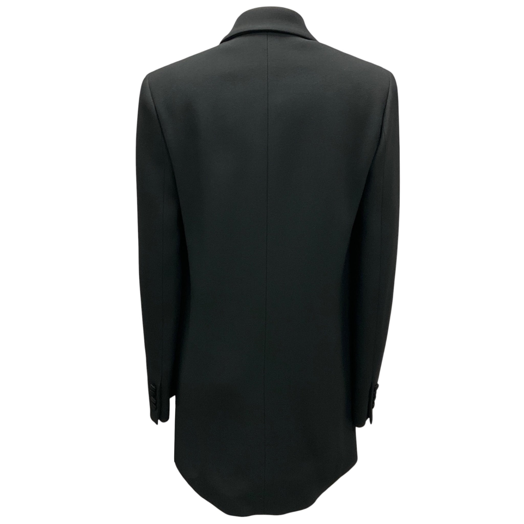 Michael Kors Collection Black Satin Collar Crepe Tuxedo Jacket