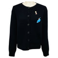 Load image into Gallery viewer, Loewe Black Wool Knit Cardigan Sweater with Pin Embellishments
