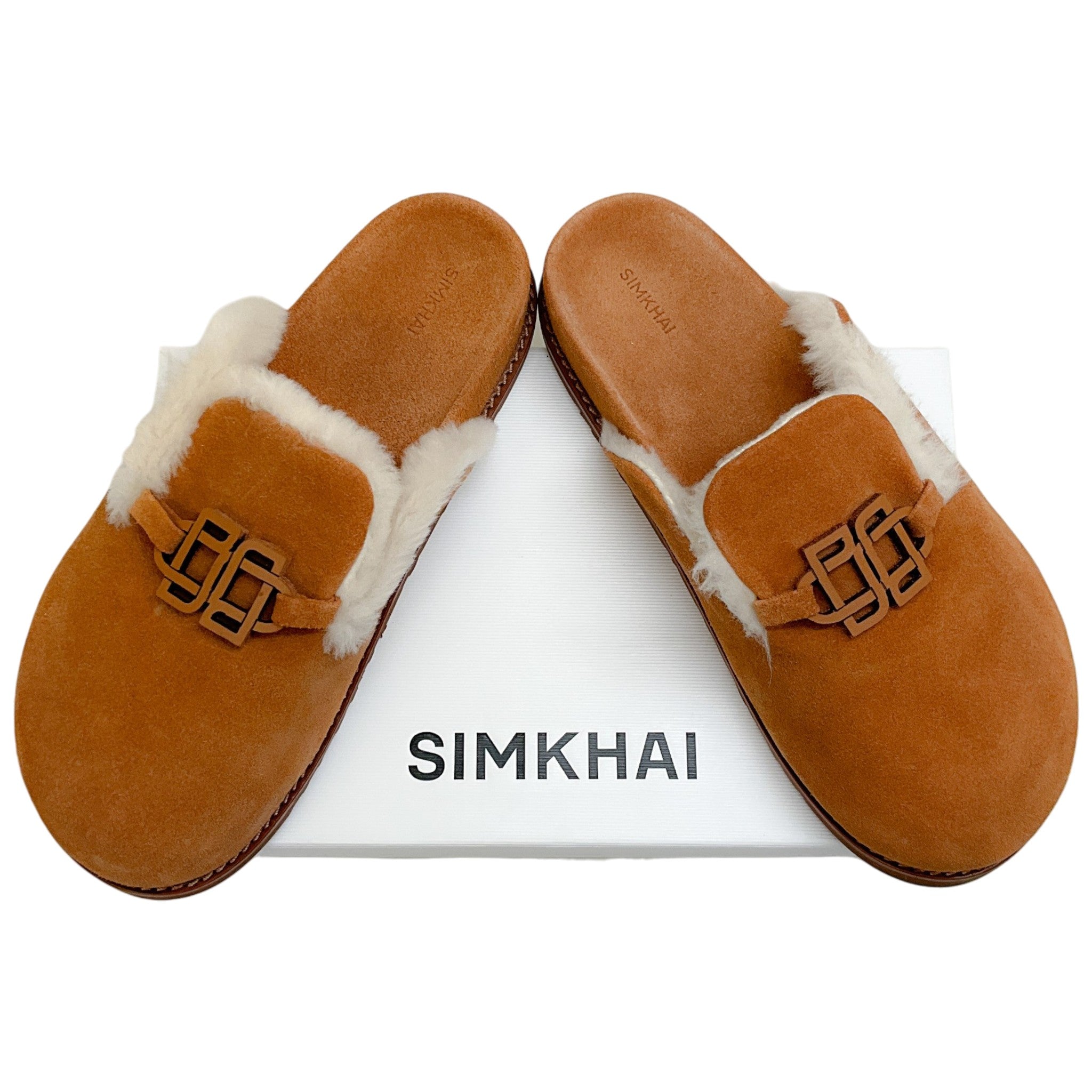 Simkhai Chestnut Suede Shealing Mila Clogs