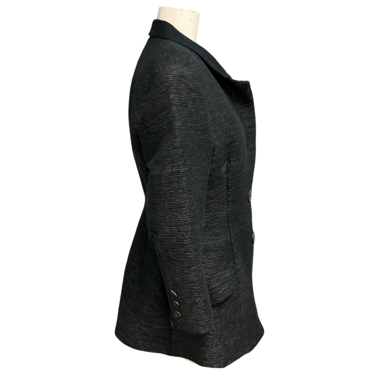Issey Miyake Black Textured Two Button Blazer Jacket