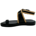 Load image into Gallery viewer, 3.1 Phillip Lim Black / Natural Naya Ankle Wrap Sandals
