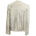 Load image into Gallery viewer, Fleurette Fawn Fringed Suede Leather Jacket
