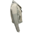 Load image into Gallery viewer, Helmut Lang Grey Mixed Leather Moto Jacket
