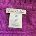 Load image into Gallery viewer, Oscar de la Renta Purple Fall 2008 Ribbed Knit Cashmere Cardigan Sweater
