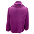 Load image into Gallery viewer, Oscar de la Renta Purple Fall 2008 Ribbed Knit Cashmere Cardigan Sweater
