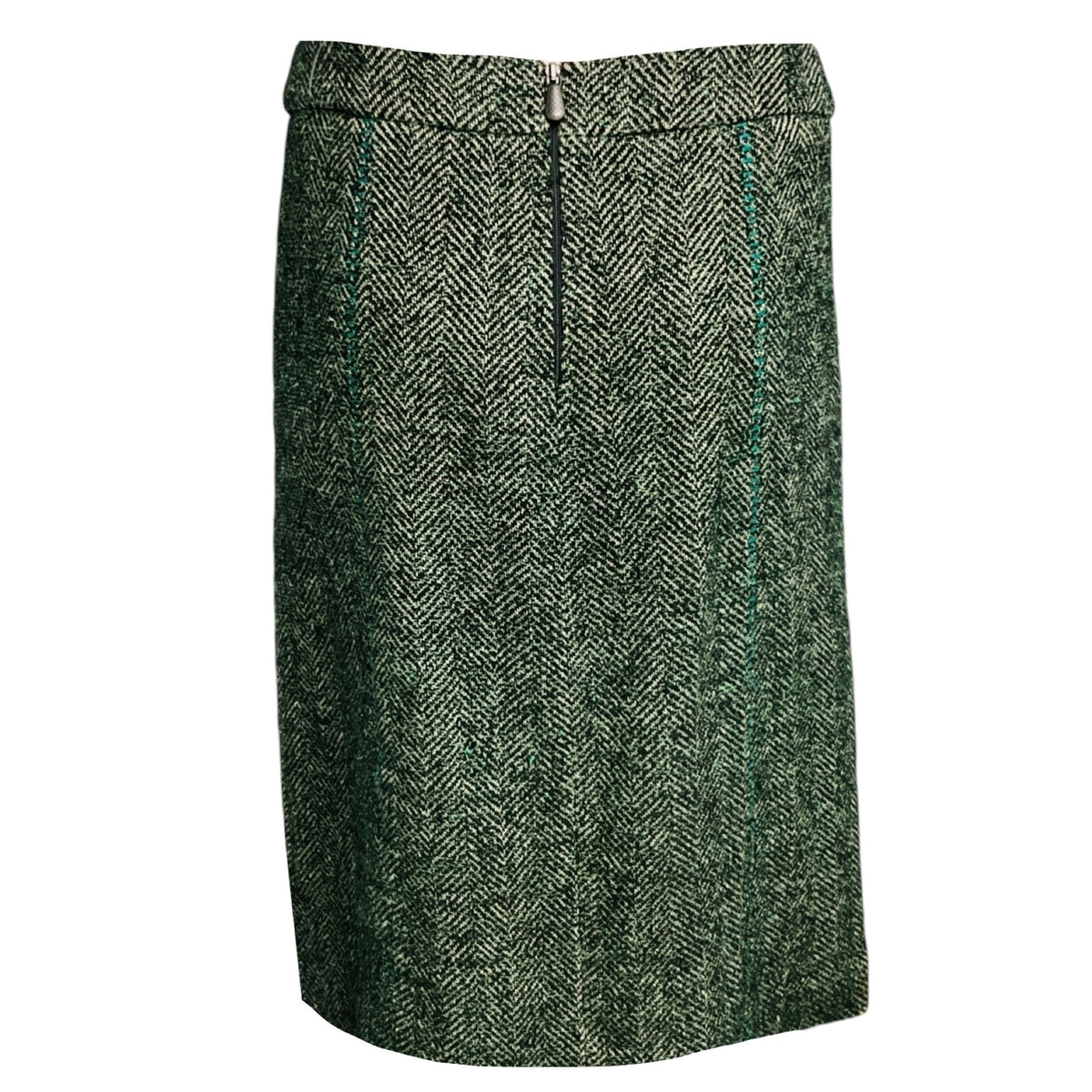 Bottega Veneta Green Multi Tweed Skirt