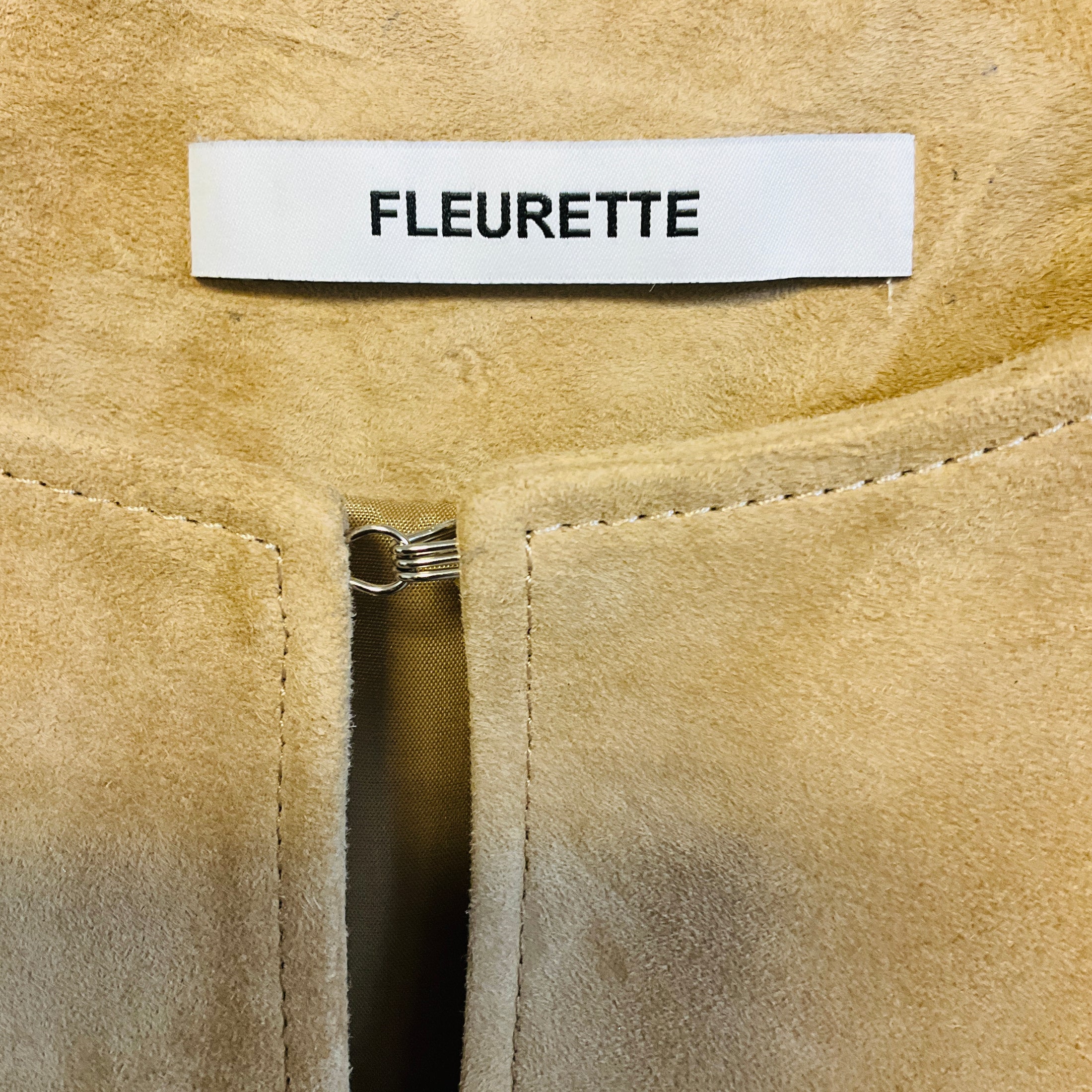 Fleurette Camel Fringed Suede Leather Jacket