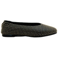 Load image into Gallery viewer, Simkhai Black Leather Eden Flats with Gold Studs
