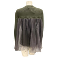 Load image into Gallery viewer, Moschino Couture Olive Green Tulle Detail Ribbed Knit Sweater
