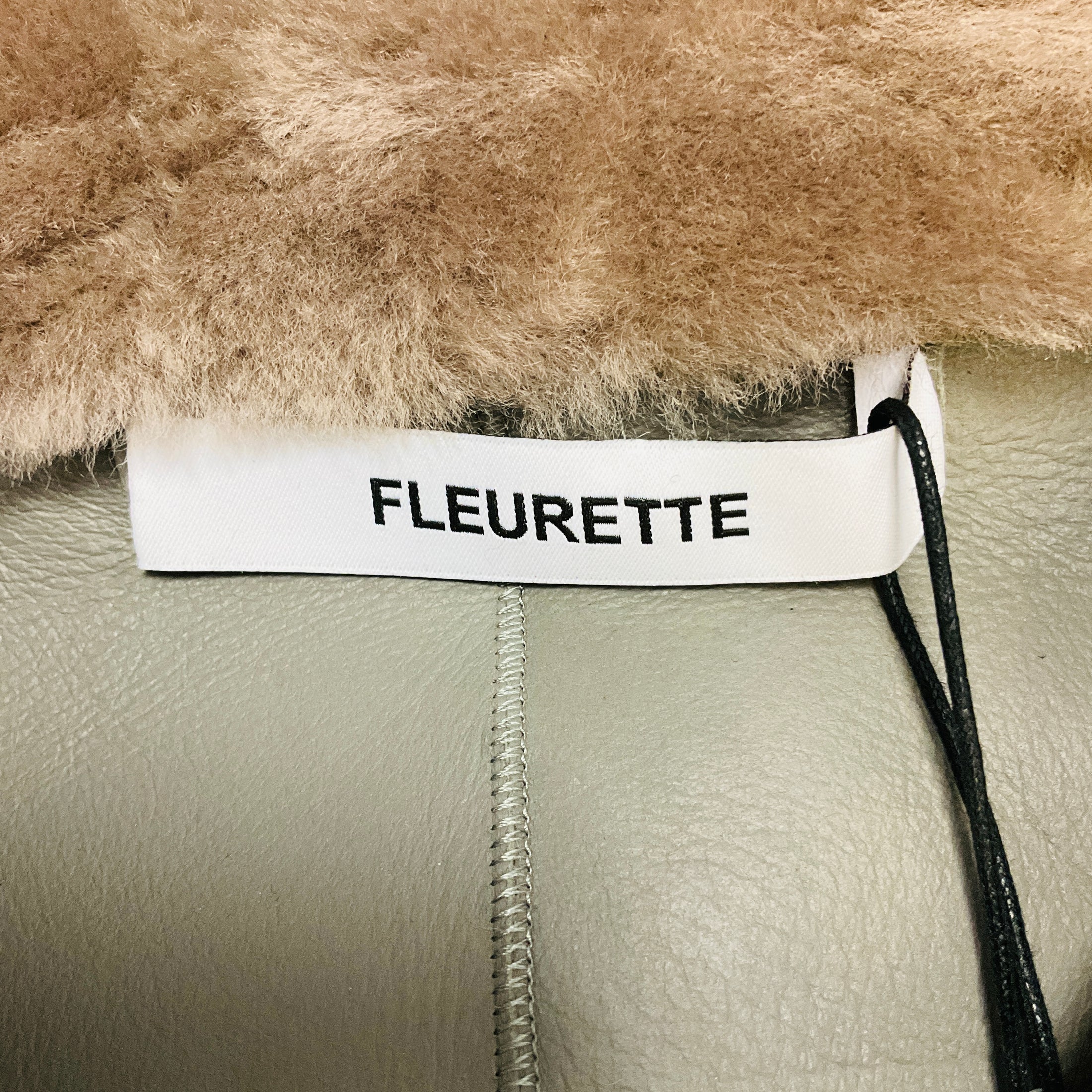 Fleurette Taupe Cropped Shearling Jacket