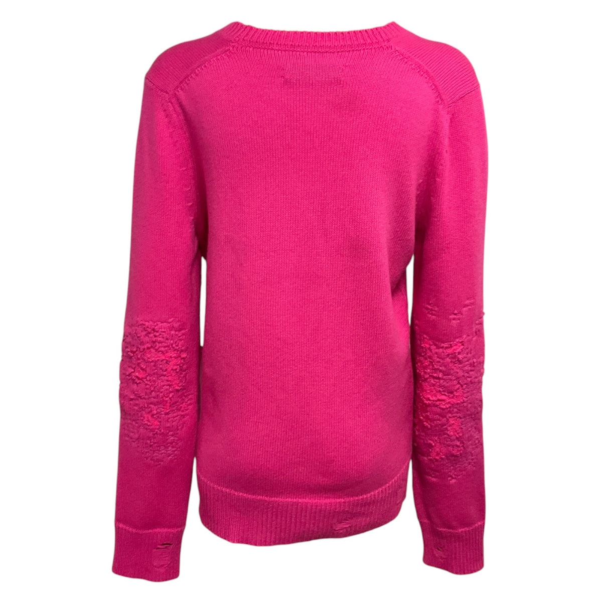 Amiri Fuchsia Pink Distressed Effect Cashmere Sweater