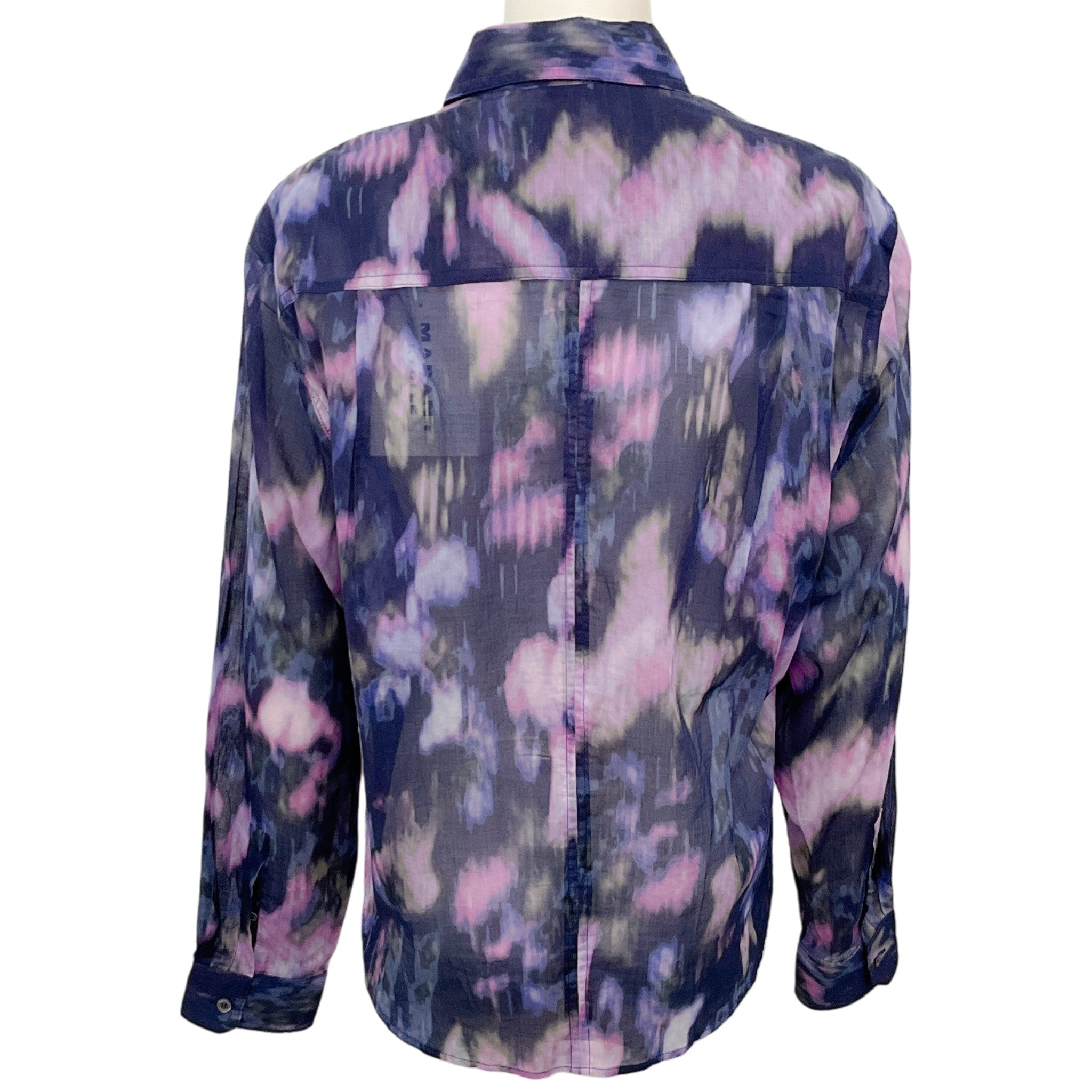 Isabel Marant Etoile Purple Multi Nath Tie Front Blouse