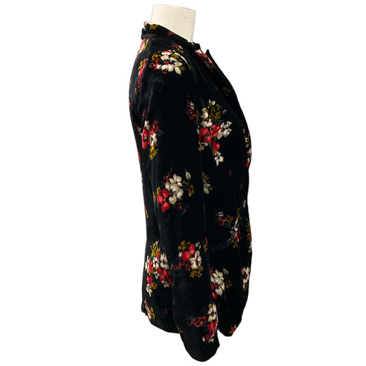 Forte Forte Black / Red Multi Autunno Floral Velvet Blazer