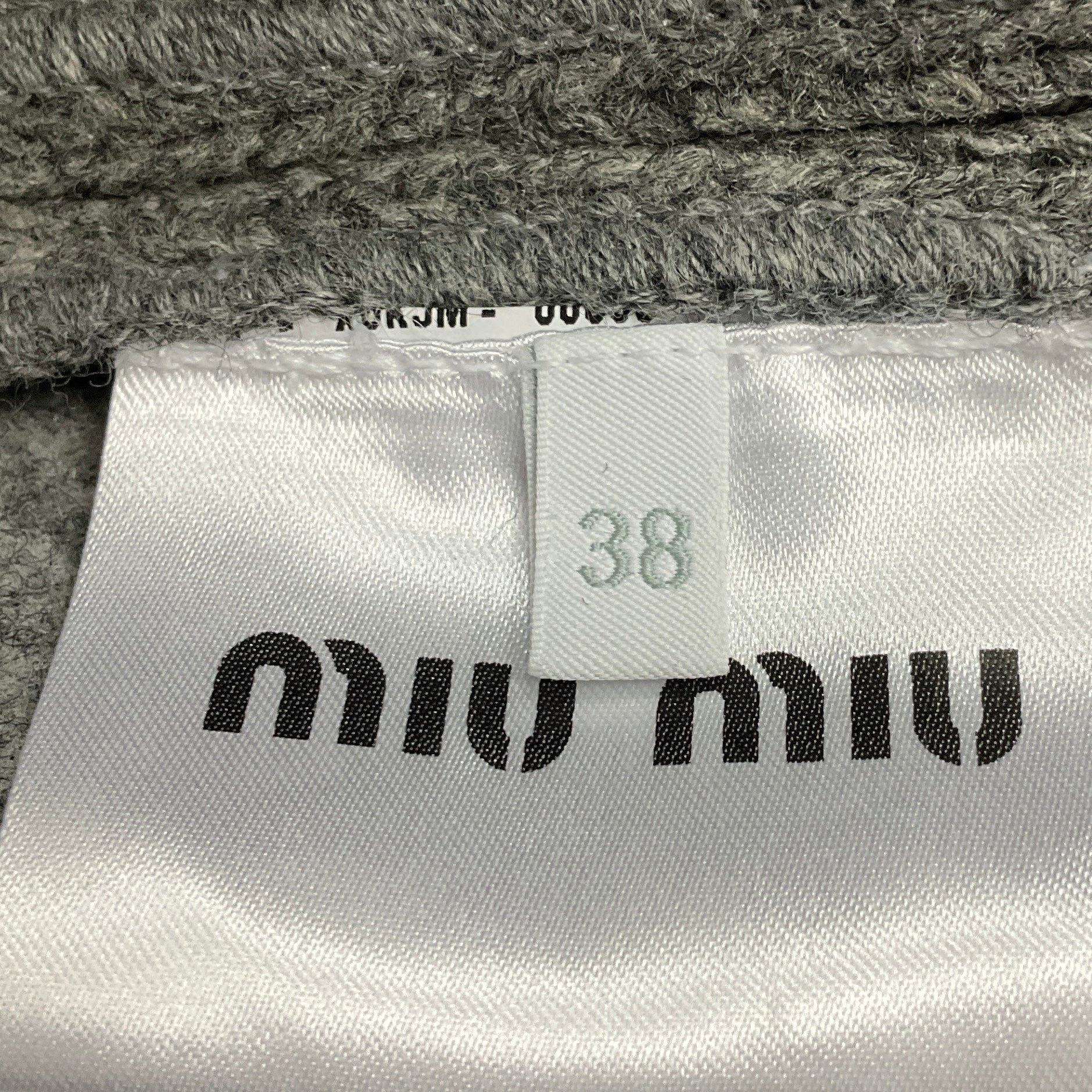 Miu Miu Grey Wool Knit Cardigan Jacket