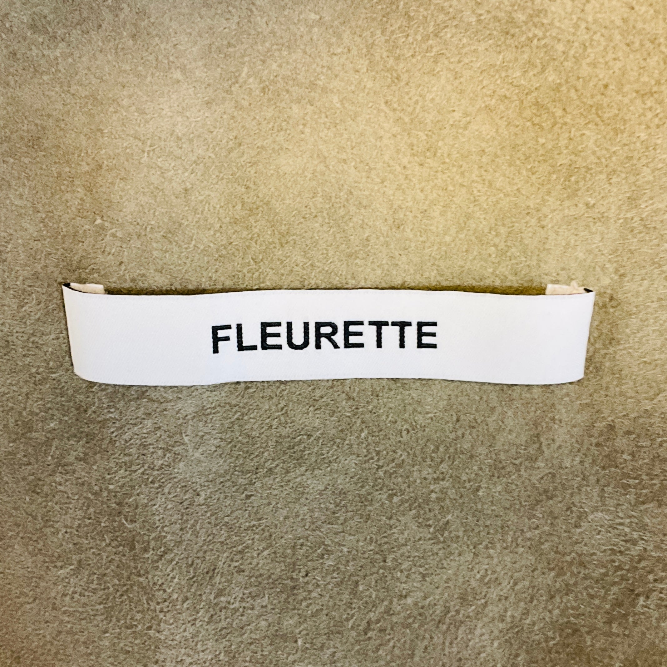 Fleurette Taupe Suede and Shearling Vest with Belt