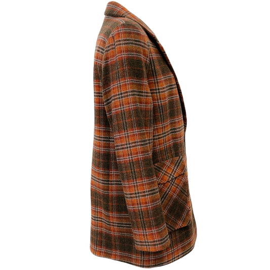 Malej Rust / Brown Check Plaid Jacket