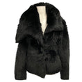 Load image into Gallery viewer, Courreges Black Asymmetric Lamb Shearling Fur and Lambskin Leather Jacket
